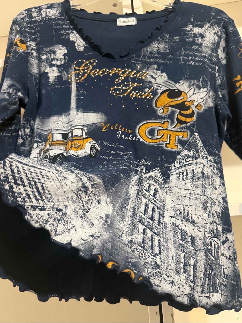 “P. Michael” Georgia Tech Graphic Top S/M - Picture 8 of 12